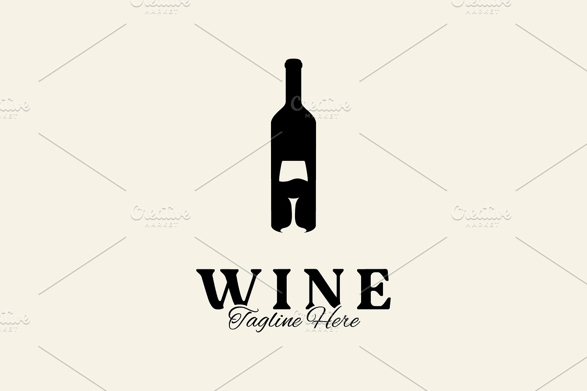 Wineglass Bottle Wine logo, a Branding & Logo Template by Atlantis X Nurman Arbai (Photo 1 of 2)