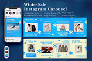 Winter Sale Instagram Carousel Canva, a Social Media Template by Attype (Thumbnail 1 of 5)