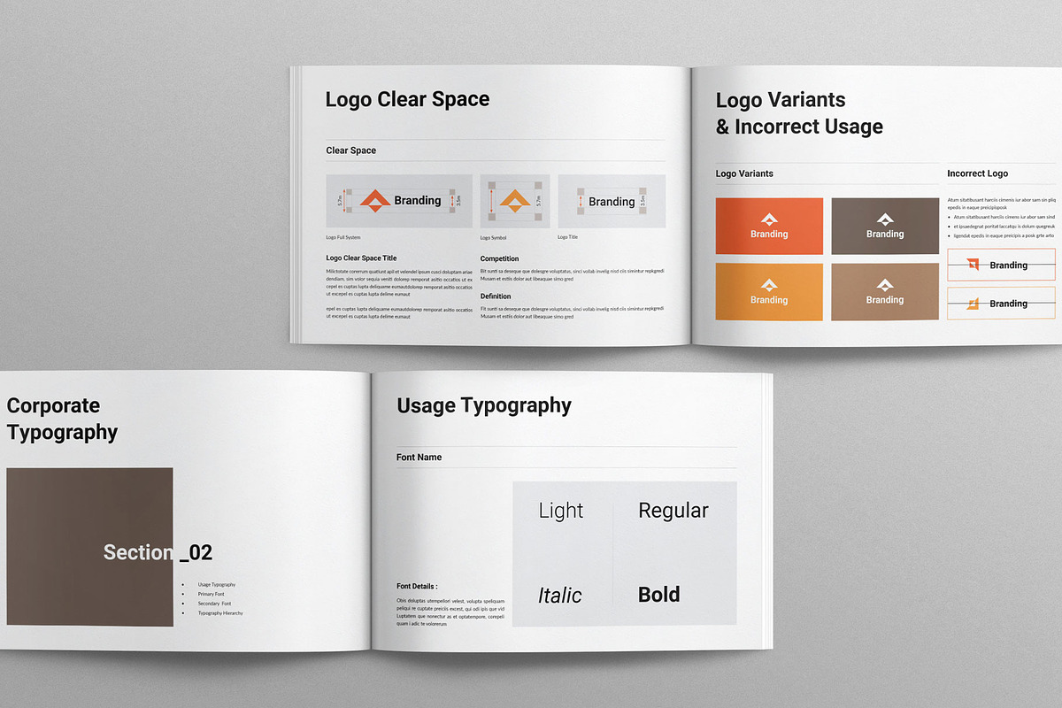 Brand Guidelines Template Landscape, a Brochure Template by Work-Envance (Photo 3 of 9)
