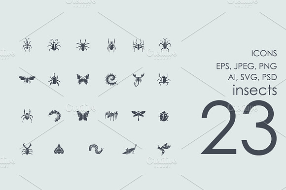 23 Insects Icons
