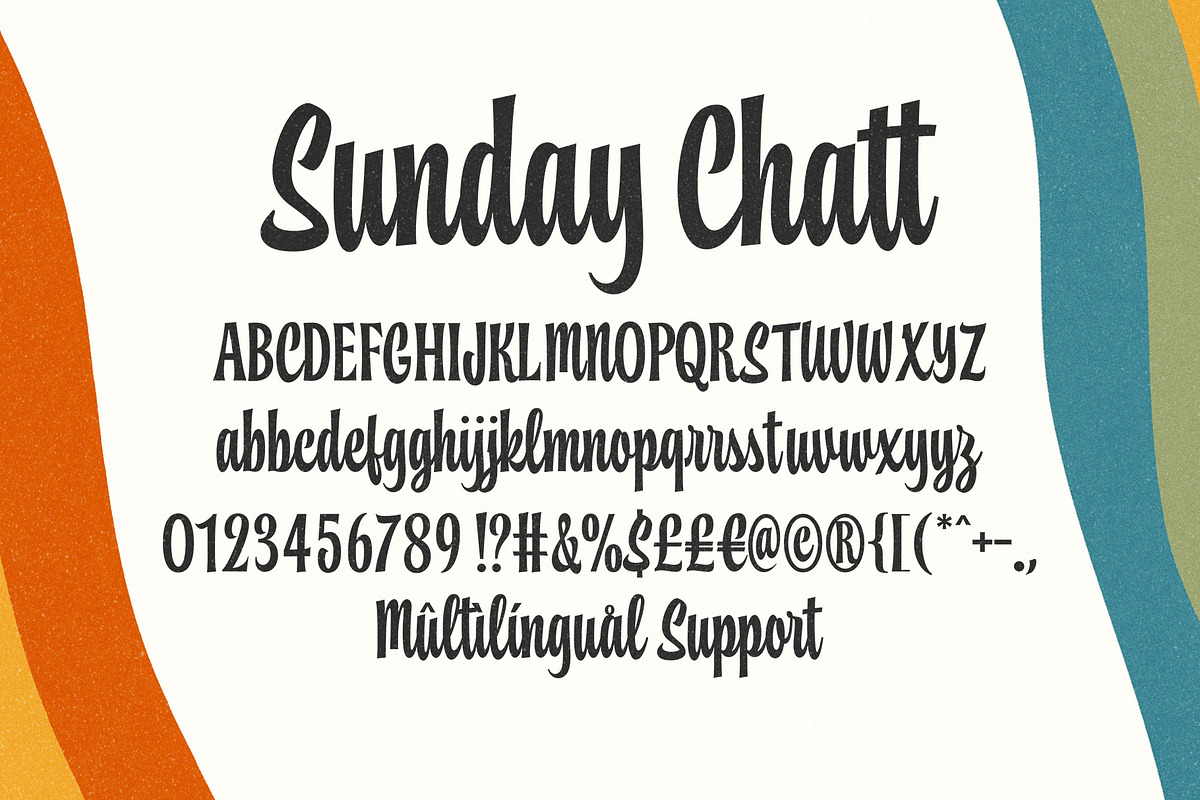 Sunday Chatt Playful Display Script, a Handwritten Font by Four Lines Std. (Photo 9 of 11)