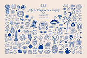 Mediterranean Summer Whimsical Set, an Object Illustration by ViktoriyaD (Thumbnail 5 of 16)