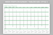 Year Planner 2027 (YP025-27-R), a Stationery Template by mikhailmorosin (Thumbnail 4 of 5)
