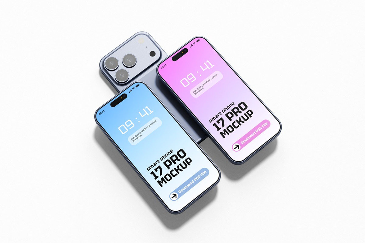 iPhone 17 Pro Mockup, an iPhone Mockup by Graphic Deal (Photo 4 of 6)