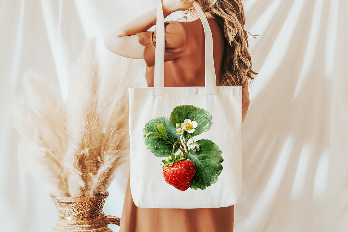 Watercolor strawberry Clipart, an Illustration by Designworld (Photo 7 of 7)
