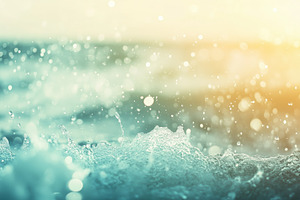 A close-up view of ocean waves splashing with sunlight reflecting off the water, a Photo by Textures & Backgrounds
