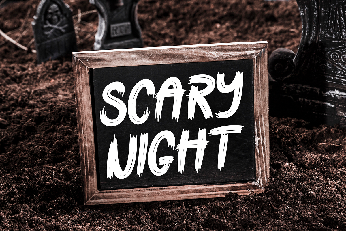 Nightmare | Script Font, a Script Font by Scratchones (Photo 4 of 8)