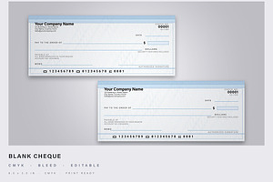 Blank Check Template, a Stationery Template by DesignerCandies