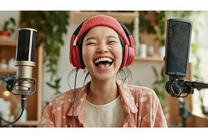 A young Asian woman wearing, a Technology Photo by Sergey Kotenev