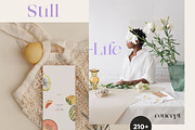 STILL LIFE tropical floral fruit, a Food Illustration by Lana Elanor (Thumbnail 3 of 12)