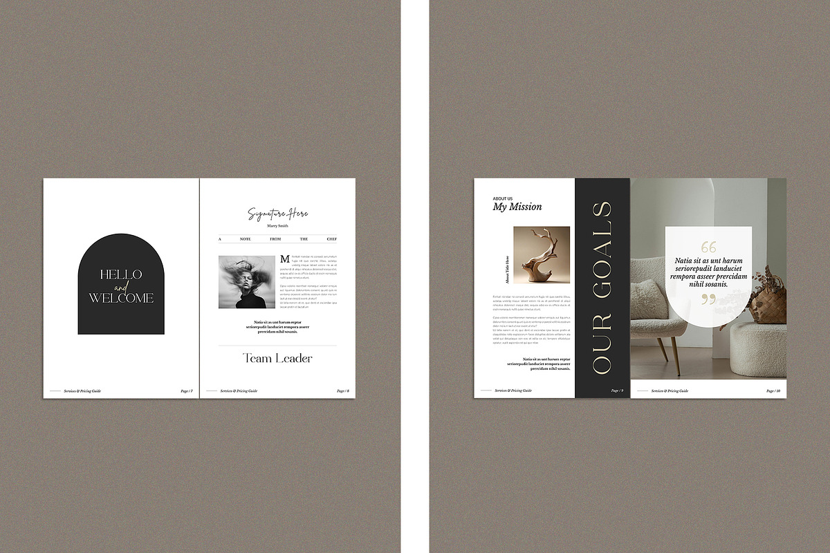 Services & Pricing Guide CANVA, a Brochure Template by TemplateFolio-Shop (Photo 6 of 20)