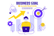 10 Business Goal Vector Illustration, a Finance Illustration by denayunebgt (Thumbnail 1 of 4)