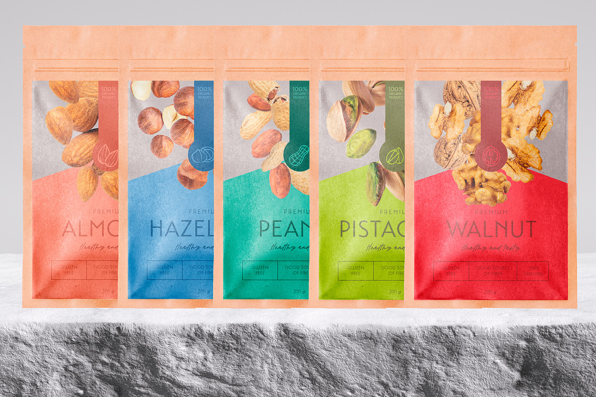 Editable Template Ps for nuts collection