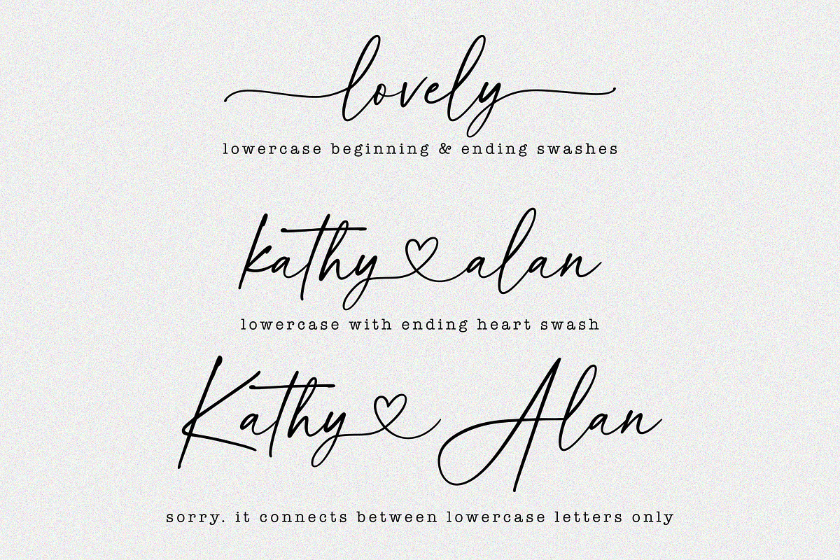 Adora Bella //  Heart Script Font, a Handwritten Font by PeachCreme (Photo 9 of 10)