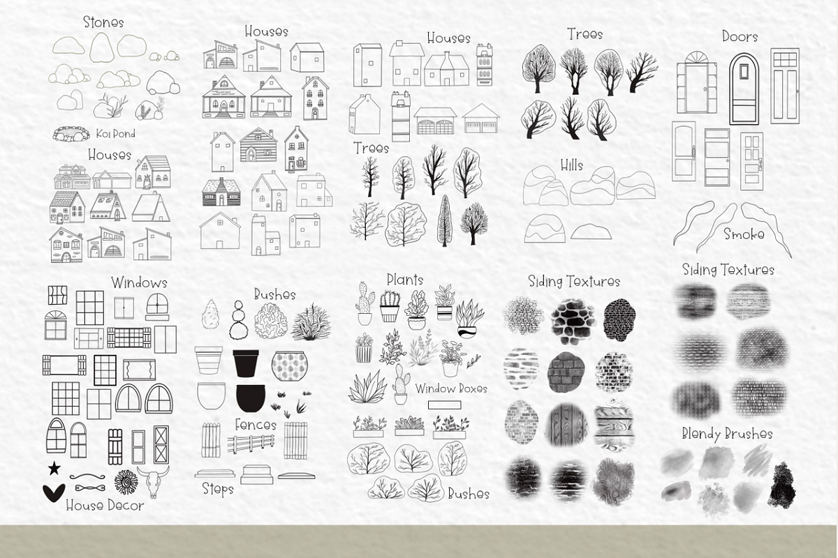 Procreate Neighborhoods Brushset, a Brushes & More by Papaya (Photo 2 of 7)