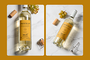 White Wine Bottle Mockup Marble Set, a Packaging Mockup by rodrigofkaminski (Thumbnail 3 of 4)