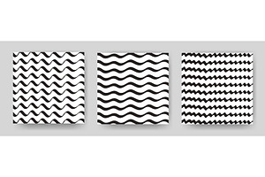 Set of square backgrounds with wavy, a Texture Illustration by Tati_Kli