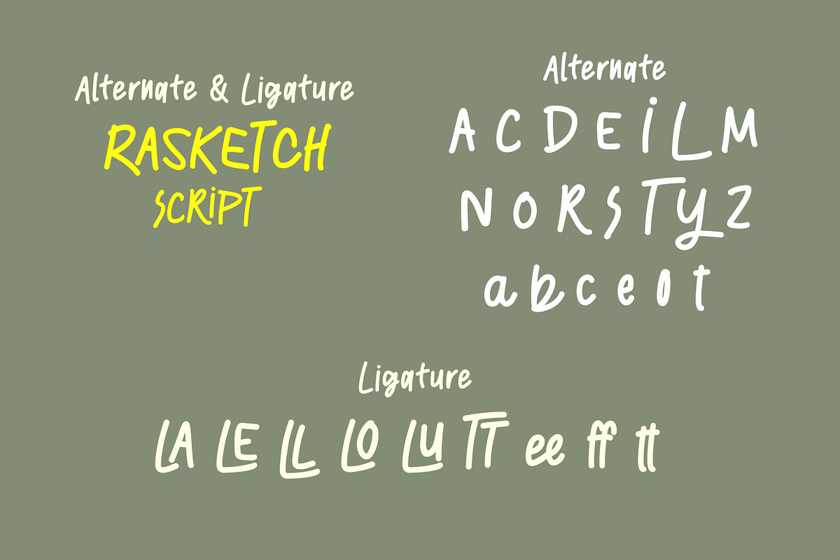 RASKETCH, a Handwritten Font by BBtypeStudios (Photo 16 of 16)