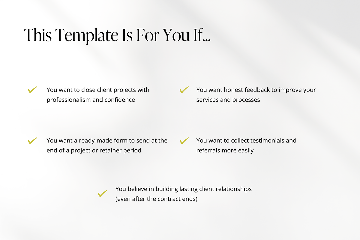 Service Feedback Questionnaire Template for Social Media Managers | Editable Offboarding Form preview 6