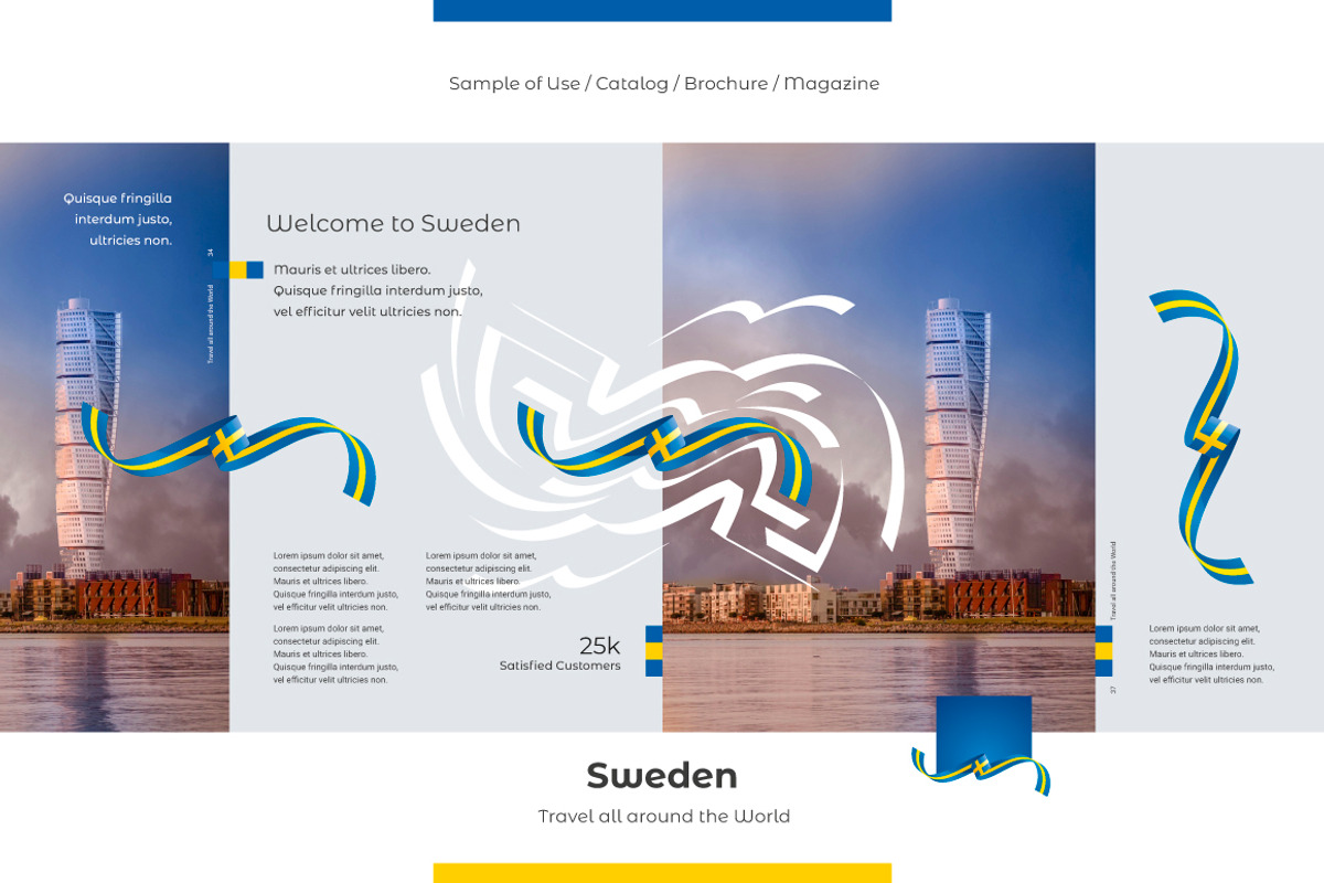 Sweden flag ribbon vector, a Templates & Theme by Simbos (Photo 4 of 9)
