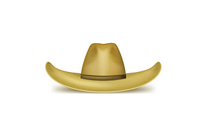 Realistic 3d Sheriff Hat. Vector