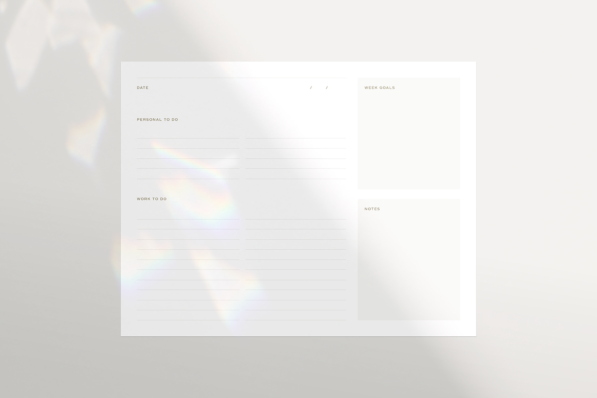 FARO Productivity Planner Pages, a Stationery Template by Loh Studio (Photo 6 of 8)