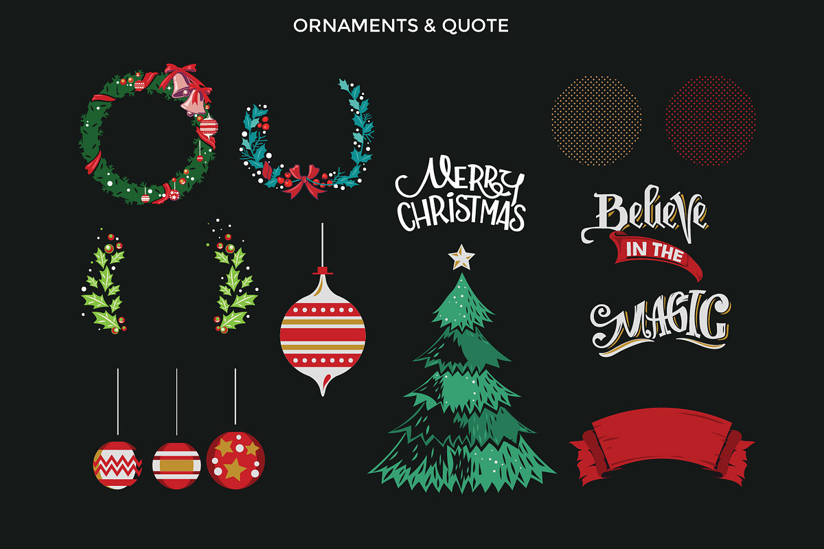 Christmas Unicorn set, an Animal Illustration by defarmerdesign (Photo 3 of 5)