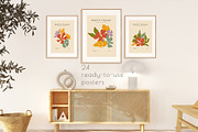 RETRO flower - patterns & posters, an Illustration by Anna.Klets (Thumbnail 10 of 12)