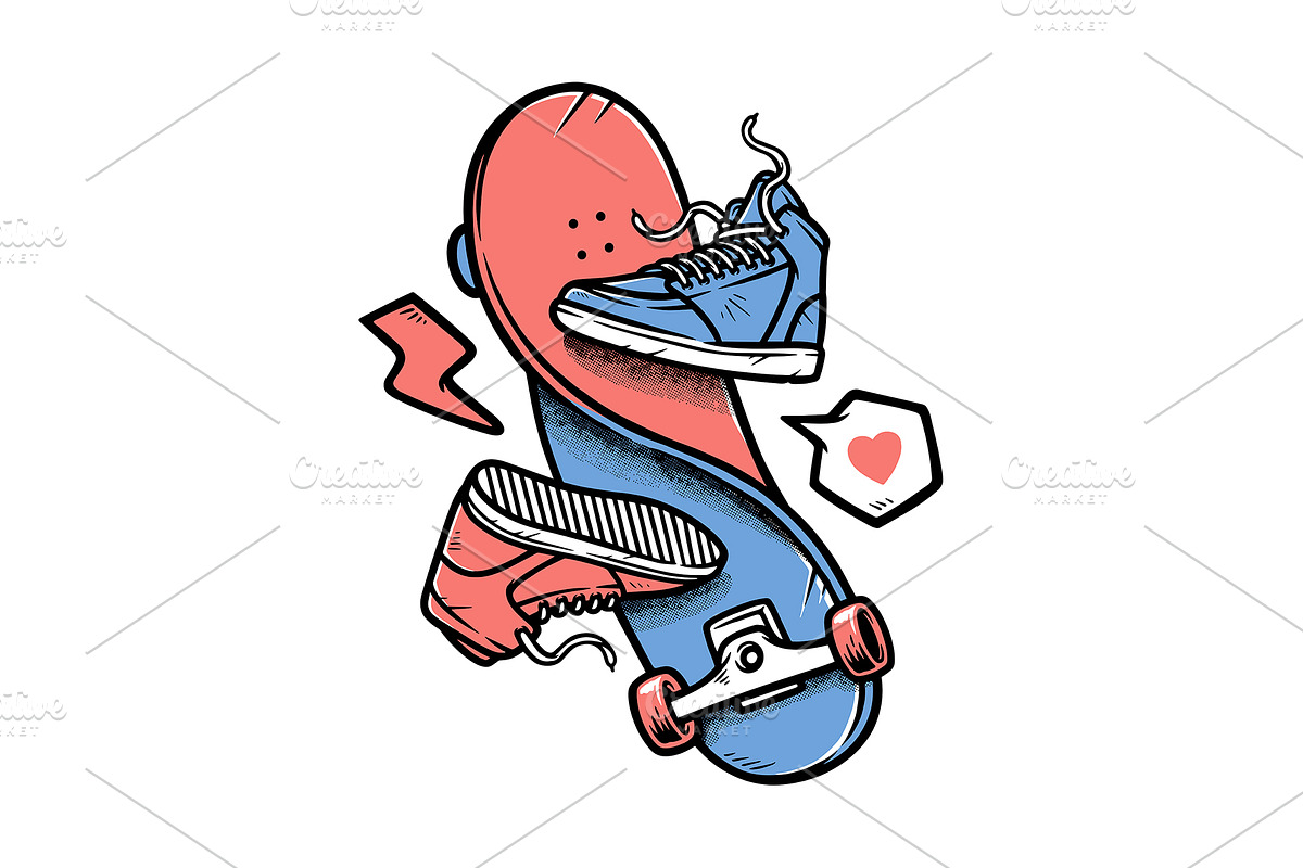 skateboard and a pair of shoes, a Sport Illustration by gunaonedesign (Photo 1 of 4)