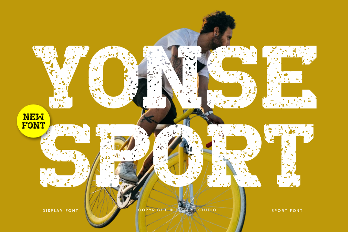 Yonse Sport - Sports Font, a Slab Serif Font by Iqsiart Studio (Photo 1 of 8)