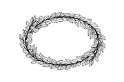 Botanical Oval Wreath Frame Bundle, an Illustration by Designer_Momina (Thumbnail 44 of 51)