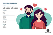 Flat Valentine’s Day Illustration, a Person Illustration by OWPictures (Thumbnail 1 of 3)
