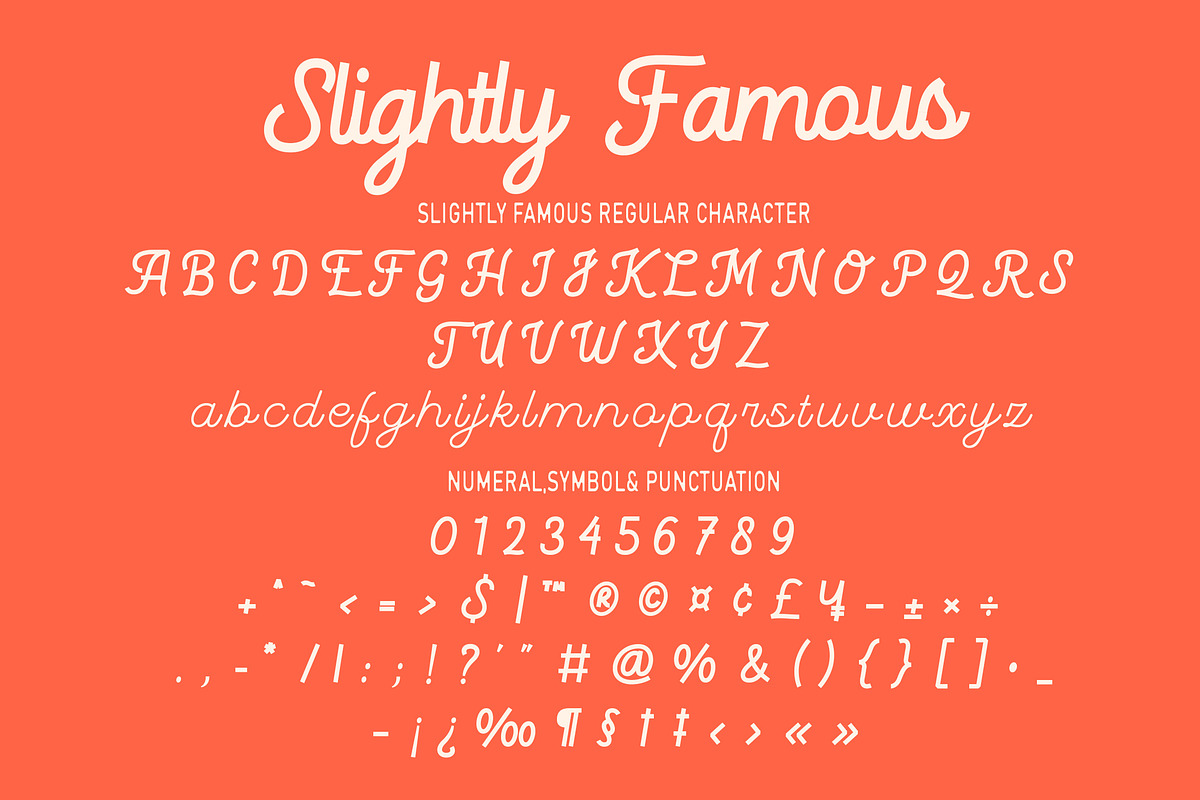 Slightly Famous Monoline Script Font, a Script Font by Arendxstudio (Photo 8 of 9)