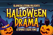 Halloween Drama a Spooky Serif Font, a Blackletter Font by Blankids Studio (Thumbnail 1 of 6)