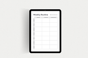 Weekly Routine Planner Printable, a Print Template by The Chaos Project (Thumbnail 5 of 10)