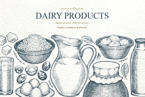 Dairy Products Vector Collection