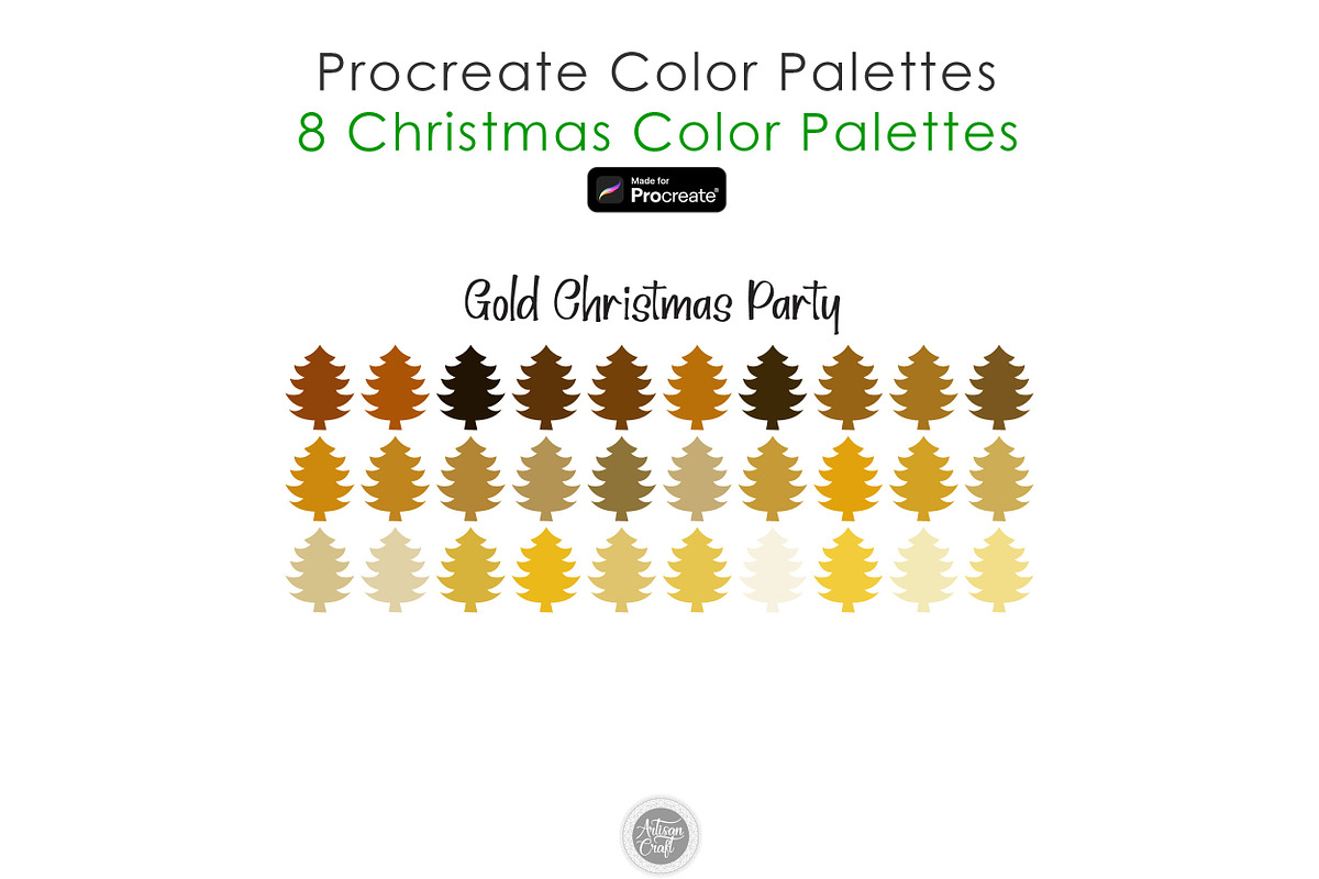 Procreate swatches for Christmas, a Palette Add-On by Artisan Craft (Photo 3 of 9)