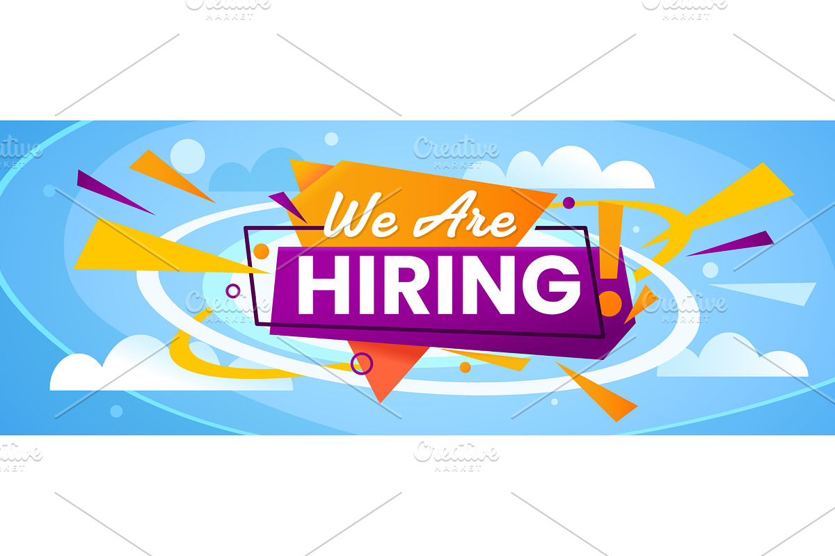 We are hiring banner, an Object Illustration by Vector Tradition