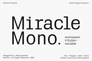Miracle Mono - Sans Serif Font, a Sans Serif Font by Keithzo (Thumbnail 1 of 8)