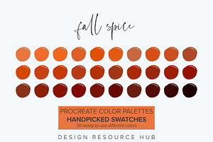 Procreate Color Palette Fall Spice