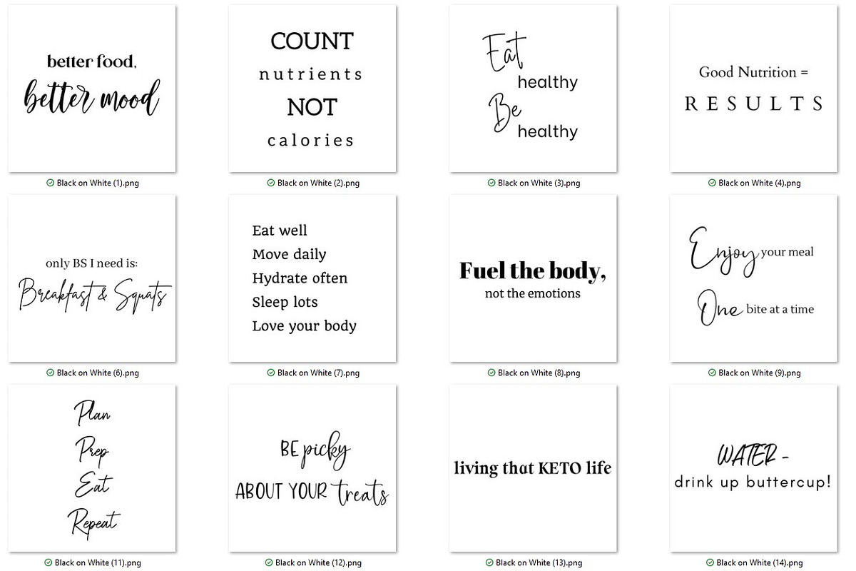 Eat & Be Healthy Quotes (15 Images), a Social Media Template by Ivory Mix (Photo 2 of 2)
