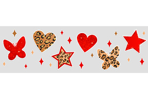 Y2k glitter sticker collection, an Object Illustration by art PVP - market
