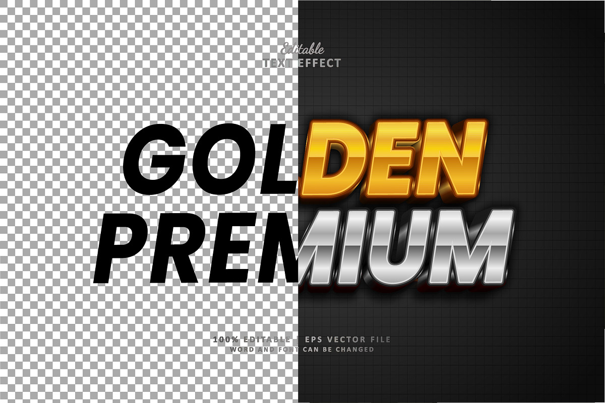 Text Effect Golden Premium, a Layer Style Add-On by Navy Graphic (Photo 2 of 2)