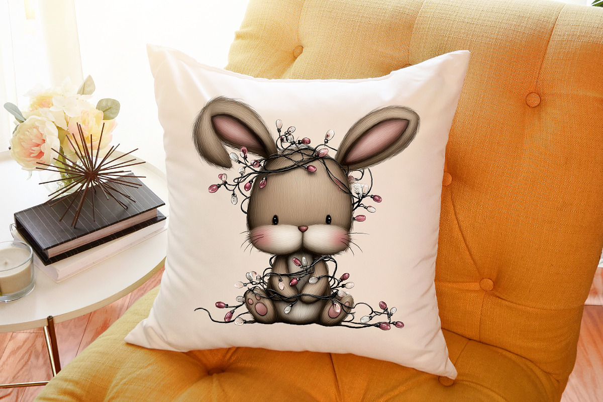 Christmas Bunny Clipart Bundle, an Illustration by Sublimation Artist (Photo 6 of 6)