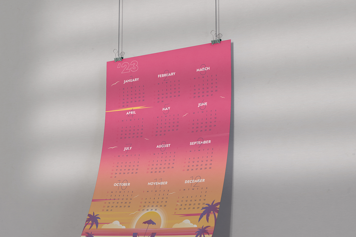 Wall Calendar 2023 V2, a Templates & Theme by ErsanK