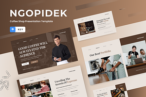 Ngopidek - Coffee Shop Keynote, a Presentation Template by SquidPixey