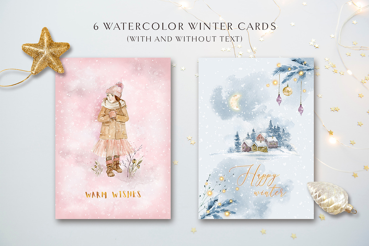 Snow stories - watercolor collection, an Animal Illustration by long summer (Photo 4 of 17)