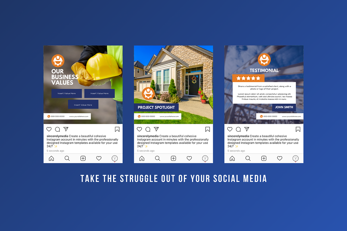Construction Social Media, a Social Media Template by Sincerely Media (Photo 3 of 9)