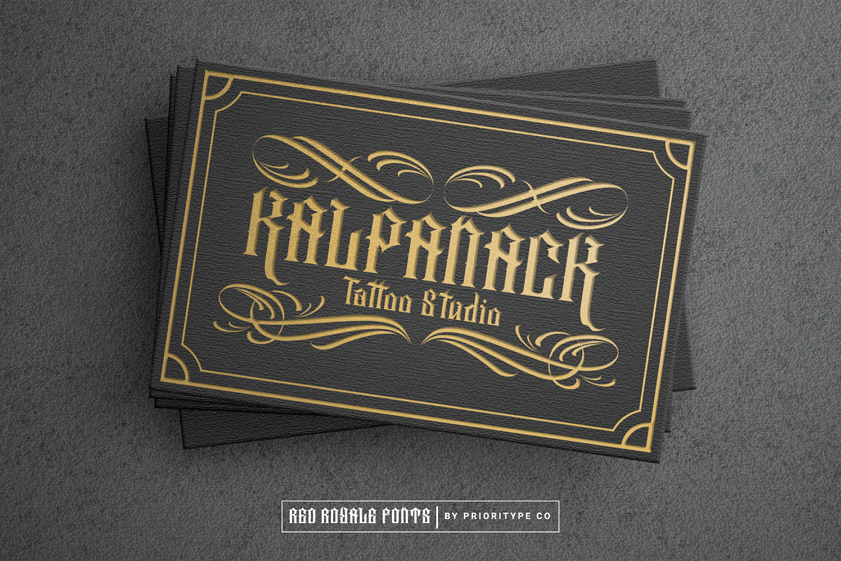 Red Royale – Blackletter Fonts, a Blackletter Font by Prioritype Co (Photo 6 of 10)