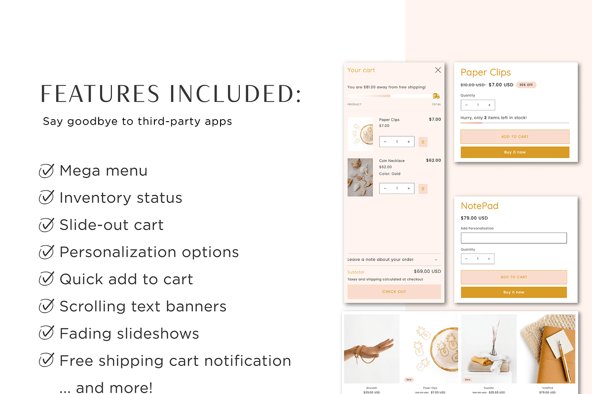 Boho Shopify Theme, a Shopify Template by Macarons and Mimosas (Photo 2 of 10)